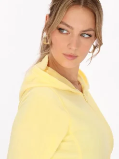 Faina Sweatshirts & Sweatjacken*Damen Fleecejacke gelb uni