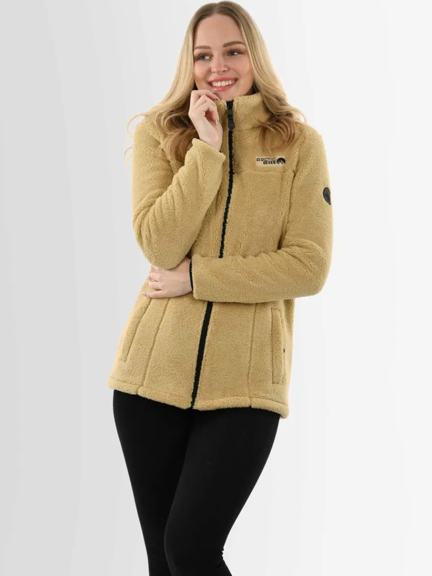 Arctic Seven Sweatshirts & Sweatjacken*Damen Fleecejacke - ASDiania khaki uni