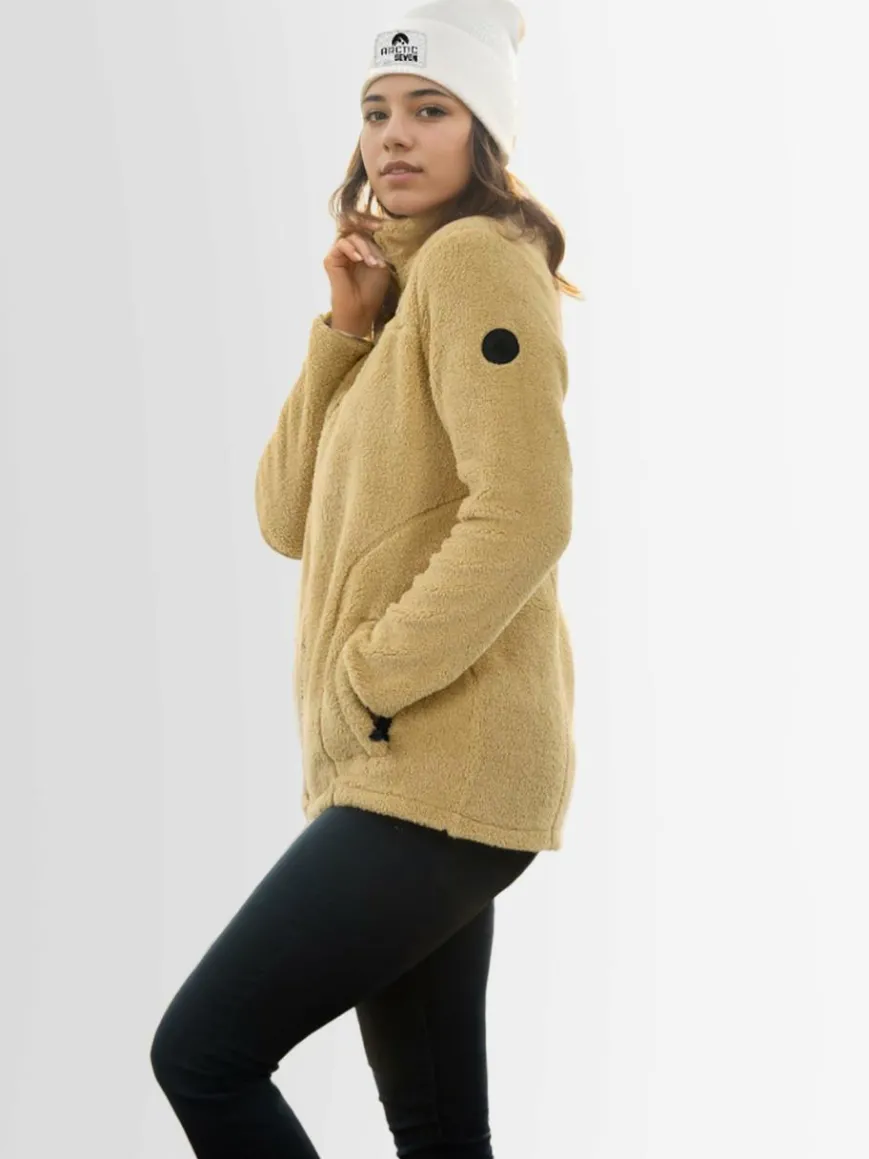 Arctic Seven Sweatshirts & Sweatjacken*Damen Fleecejacke - ASDiania khaki uni