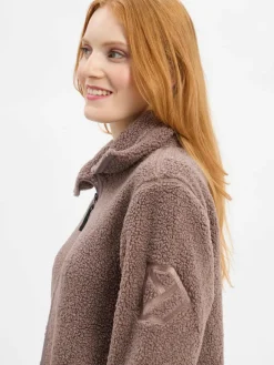 Didriksons Sweatshirts & Sweatjacken*Damen Fleecejacke - Bark braun uni