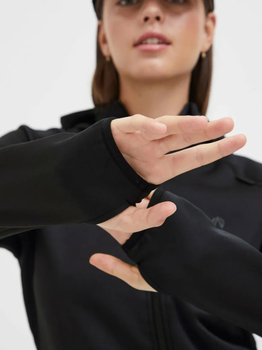 North Bend Sweatshirts & Sweatjacken*Damen Fleecejacke - NBBerta schwarz uni