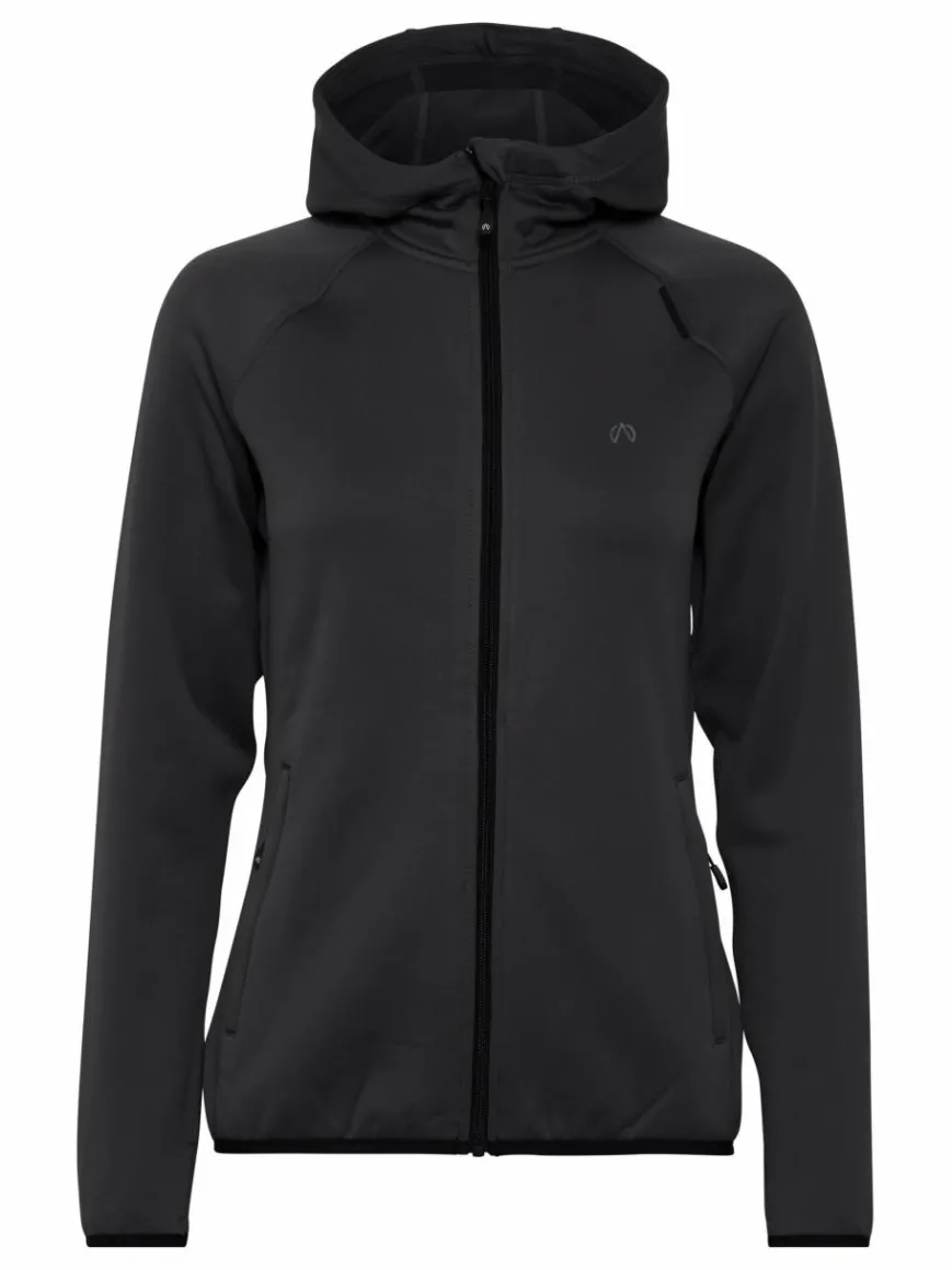 North Bend Sweatshirts & Sweatjacken*Damen Fleecejacke - NBBerta schwarz uni