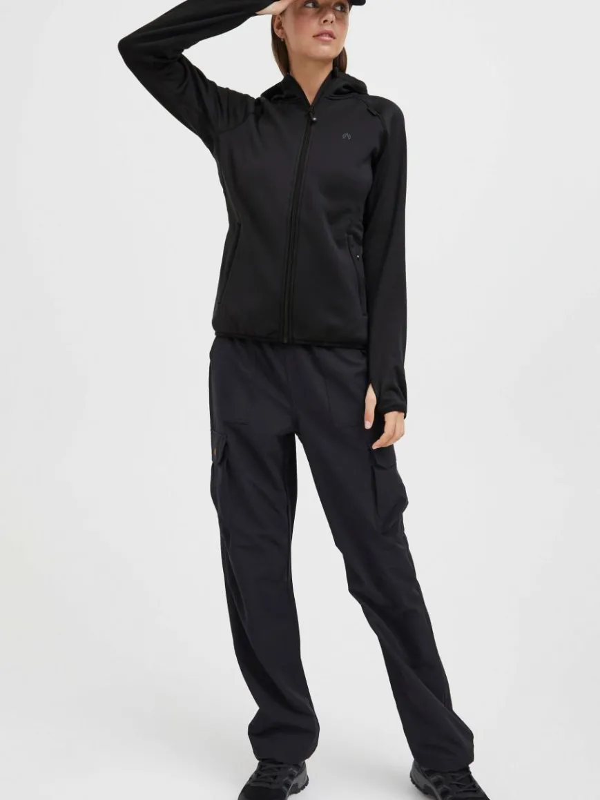 North Bend Sweatshirts & Sweatjacken*Damen Fleecejacke - NBBerta schwarz uni