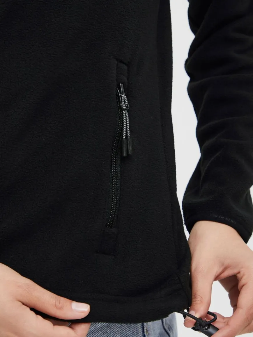 North Bend Sweatshirts & Sweatjacken*Damen Fleecejacke - NBConna schwarz uni