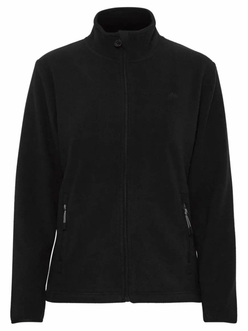 North Bend Sweatshirts & Sweatjacken*Damen Fleecejacke - NBConna schwarz uni