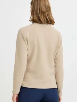 North Bend Sweatshirts & Sweatjacken*Damen Fleecejacke - NBConna beige uni