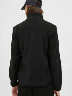 North Bend Sweatshirts & Sweatjacken*Damen Fleecejacke - NBHelga schwarz meliert