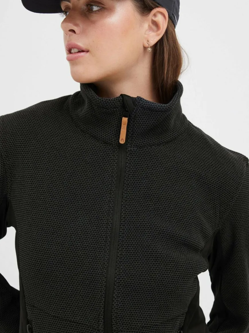 North Bend Sweatshirts & Sweatjacken*Damen Fleecejacke - NBHelga schwarz meliert