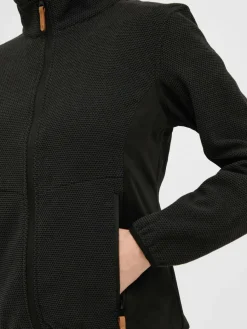 North Bend Sweatshirts & Sweatjacken*Damen Fleecejacke - NBHelga schwarz meliert