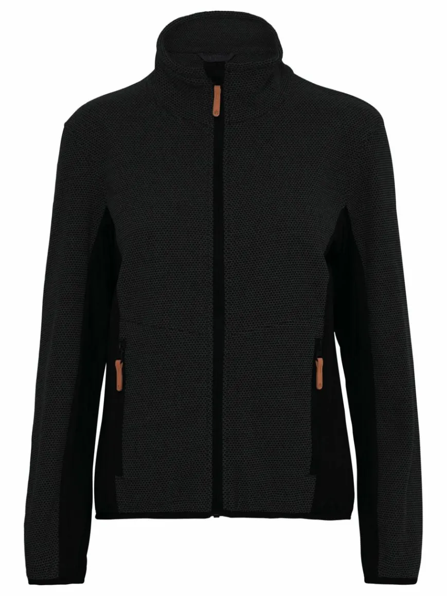 North Bend Sweatshirts & Sweatjacken*Damen Fleecejacke - NBHelga schwarz meliert