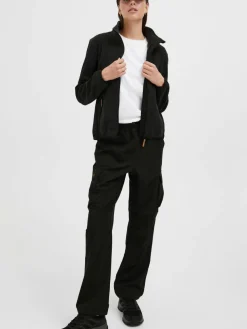 North Bend Sweatshirts & Sweatjacken*Damen Fleecejacke - NBHelga schwarz meliert