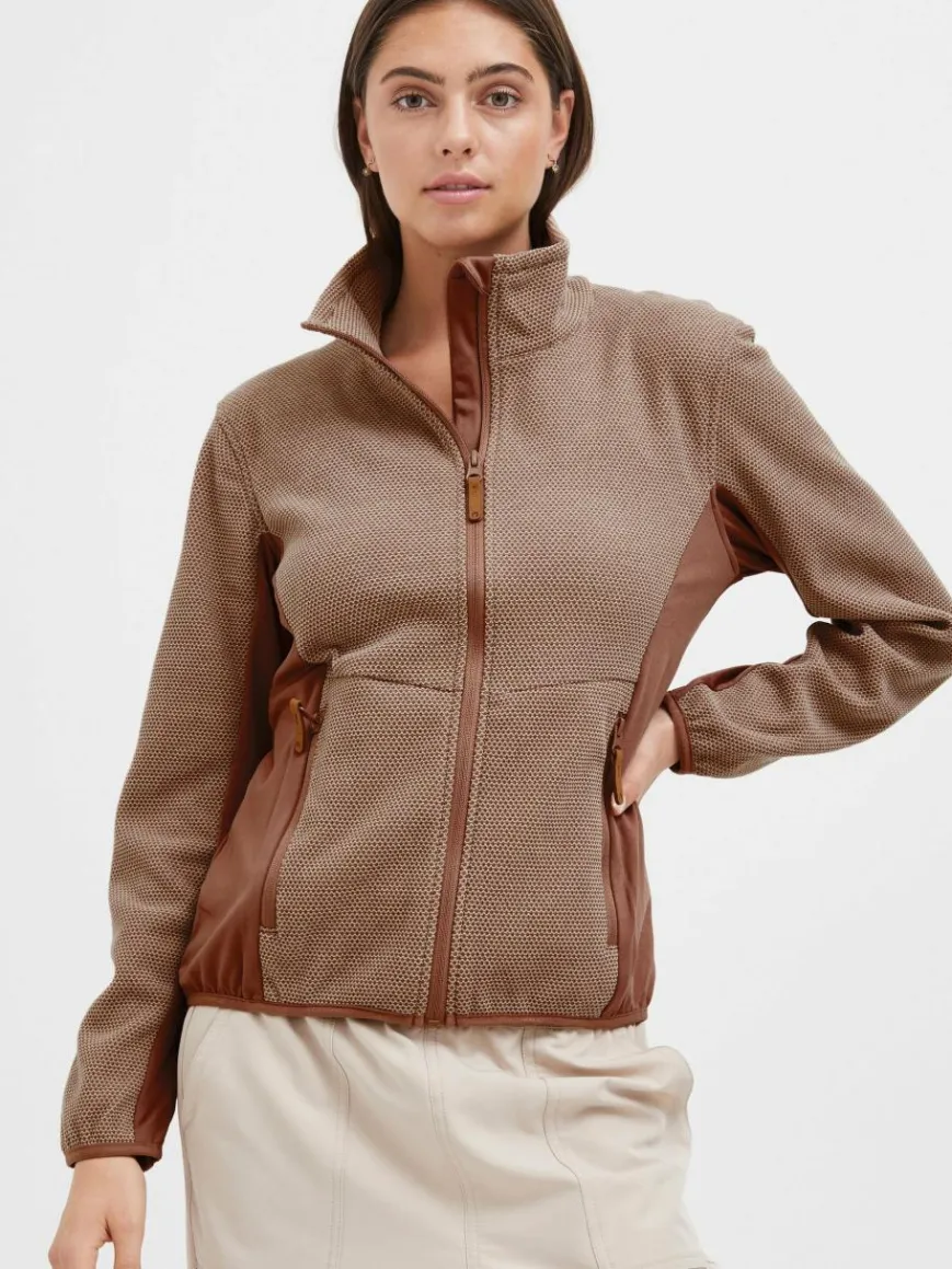 North Bend Sweatshirts & Sweatjacken*Damen Fleecejacke - NBHelga mocca meliert