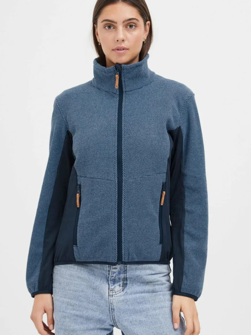North Bend Sweatshirts & Sweatjacken*Damen Fleecejacke - NBHelga marine meliert