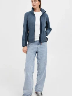 North Bend Sweatshirts & Sweatjacken*Damen Fleecejacke - NBHelga marine meliert