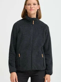 North Bend Sweatshirts & Sweatjacken*Damen Fleecejacke - NBStine schwarz uni