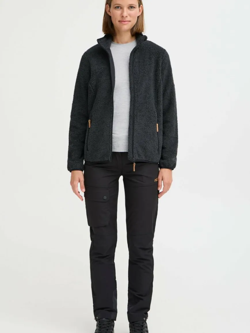 North Bend Sweatshirts & Sweatjacken*Damen Fleecejacke - NBStine schwarz uni