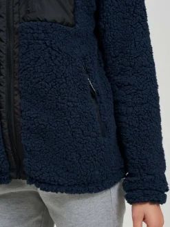 OXMO Sweatshirts & Sweatjacken*Damen Fleecejacke - OXEllin blau gemustert