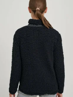 OXMO Sweatshirts & Sweatjacken*Damen Fleecejacke - OXEllin schwarz gemustert