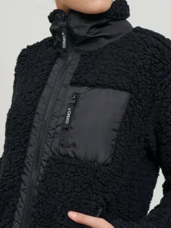 OXMO Sweatshirts & Sweatjacken*Damen Fleecejacke - OXEllin schwarz gemustert