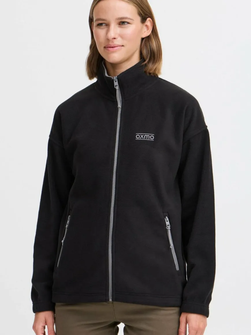 OXMO Sweatshirts & Sweatjacken|Jacken & Westen*Damen Fleecejacke - OXMARTA schwarz uni