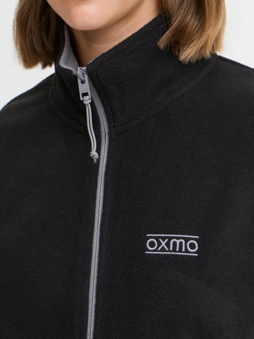 OXMO Sweatshirts & Sweatjacken|Jacken & Westen*Damen Fleecejacke - OXMARTA schwarz uni