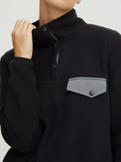 OXMO Sweatshirts & Sweatjacken*Damen Fleecejacke - OXNyfine schwarz uni