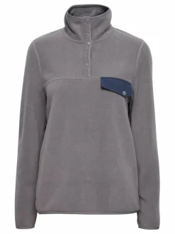 OXMO Sweatshirts & Sweatjacken*Damen Fleecejacke - OXNyfine grau uni