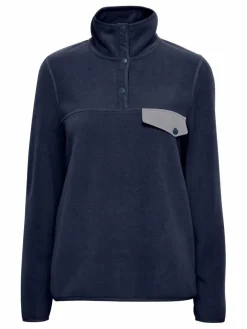 OXMO Sweatshirts & Sweatjacken*Damen Fleecejacke - OXNyfine blau uni