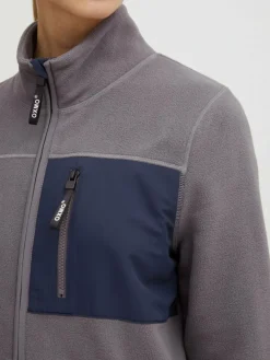OXMO Sweatshirts & Sweatjacken*Damen Fleecejacke - OXNymfe grau uni