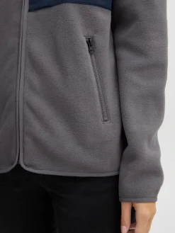 OXMO Sweatshirts & Sweatjacken*Damen Fleecejacke - OXNymfe grau uni