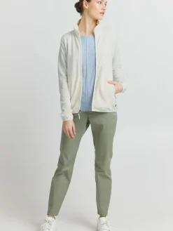 OXMO Sweatshirts & Sweatjacken*Damen Fleecejacke - OXRikka weiß uni