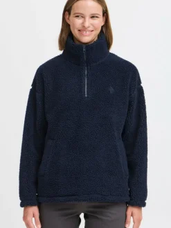OXMO Sweatshirts & Sweatjacken*Damen Fleecejacke - OXTOLIRONE blau uni