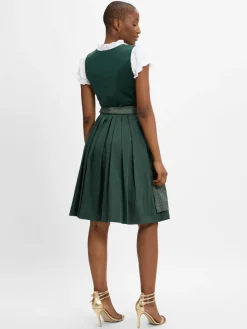 Krüger Dirndl Kleider*Damen Freizeitkleid tanne uni