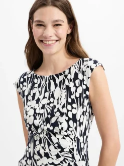 Ambiance Kleider*Damen Freizeitkleid schwarz weiß gemustert