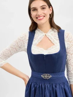 Krüger Dirndl Kleider*Damen Freizeitkleid indigo uni