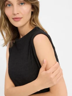 Someday Kleider*Damen Freizeitkleid - Qhiana schwarz strukturiert