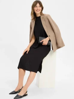 Someday Kleider*Damen Freizeitkleid - Qhiana schwarz strukturiert