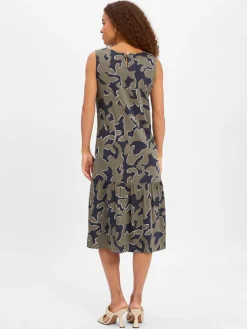 Opus Kleider*Damen Freizeitkleid - Wicy wildflower schilf marine gemustert
