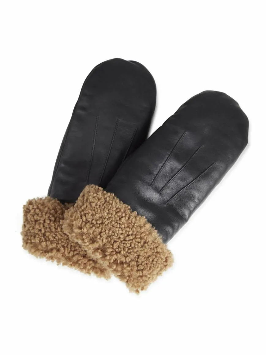 Markberg Handschuhe*Damen Fäustlinge schwarz uni