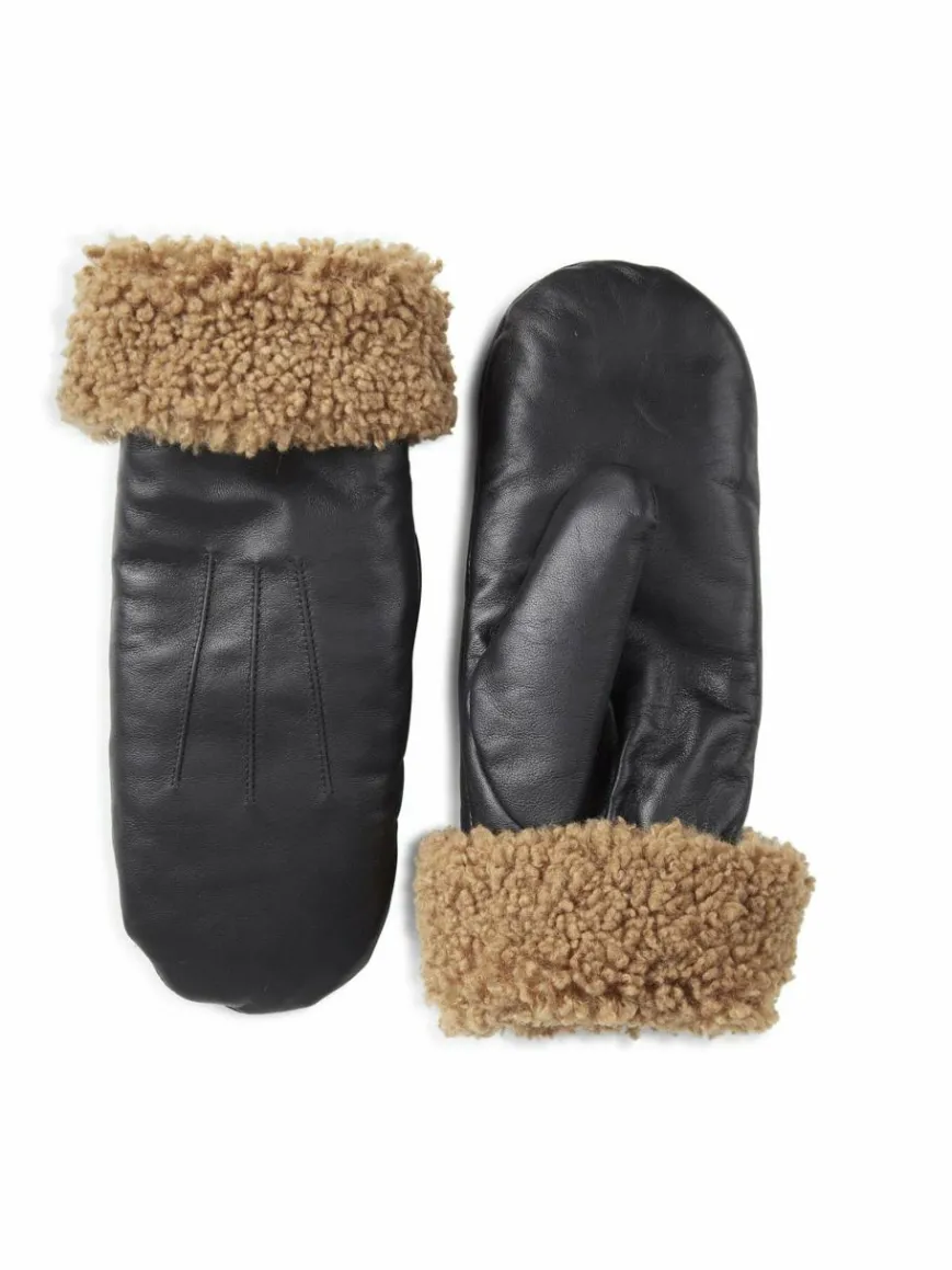 Markberg Handschuhe*Damen Fäustlinge schwarz uni