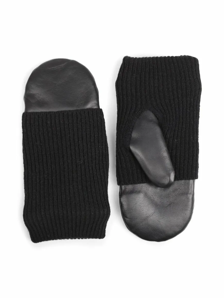 Markberg Handschuhe*Damen Fäustlinge schwarz uni