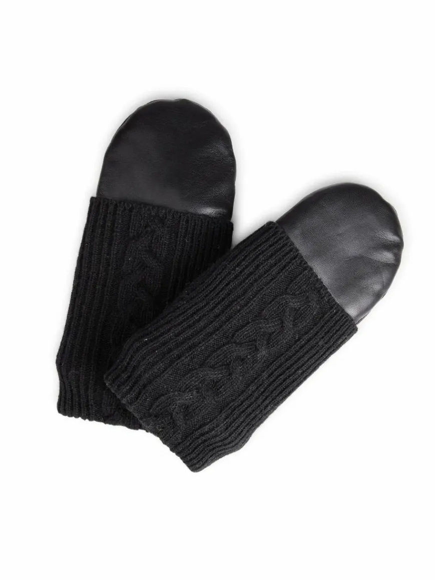 Markberg Handschuhe*Damen Fäustlinge schwarz uni