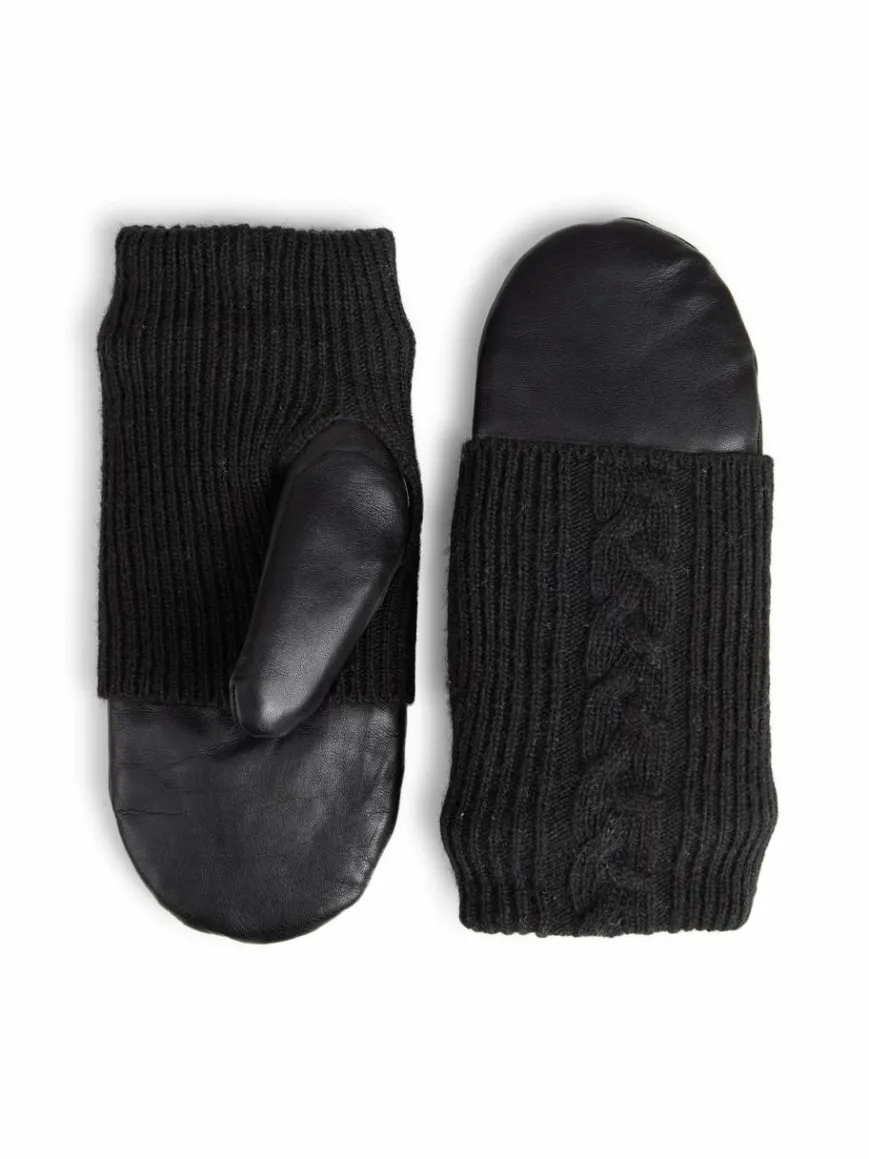 Markberg Handschuhe*Damen Fäustlinge schwarz uni