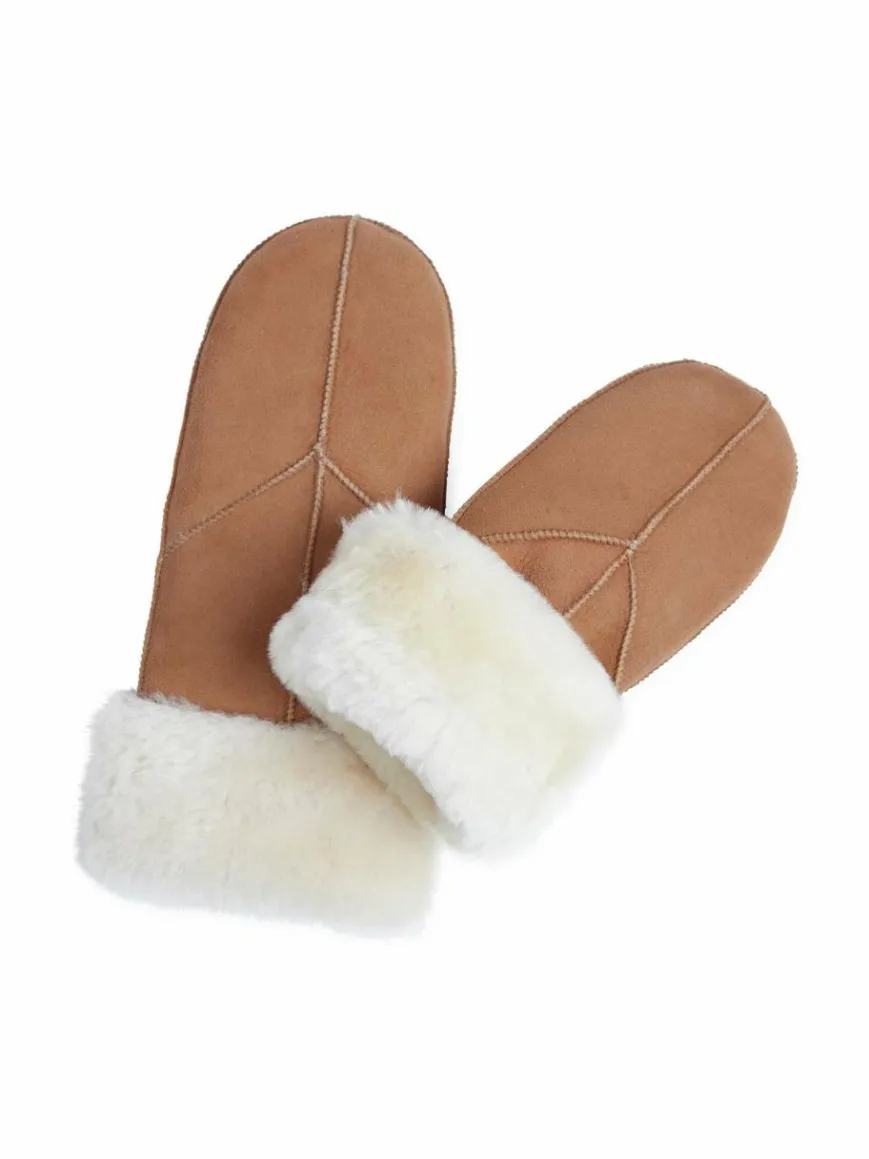 Markberg Handschuhe*Damen Fäustlinge cognac uni