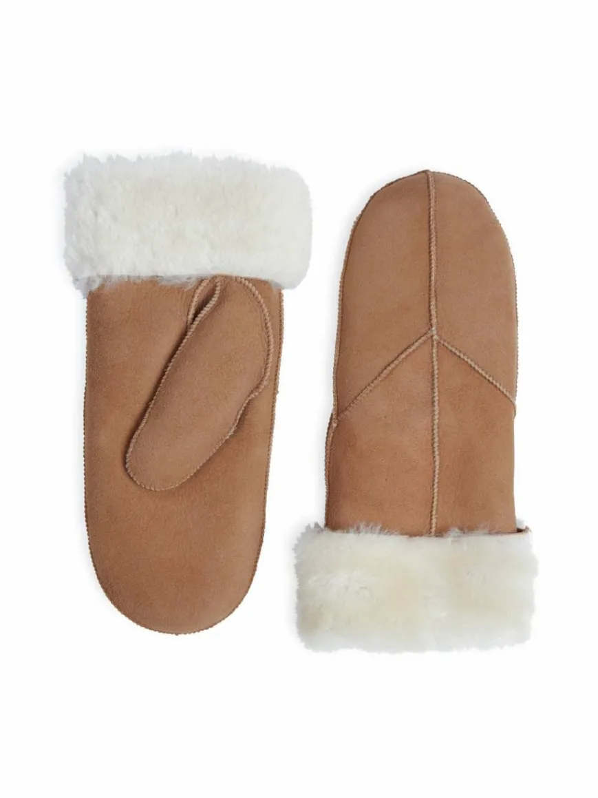 Markberg Handschuhe*Damen Fäustlinge cognac uni