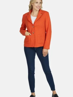 White Label Blazer*Damen Gehrock orange uni