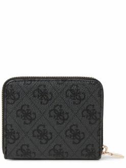 GUESS Taschen & Rucksäcke*Damen Geldbörse - Laurel anthrazit schwarz gemustert