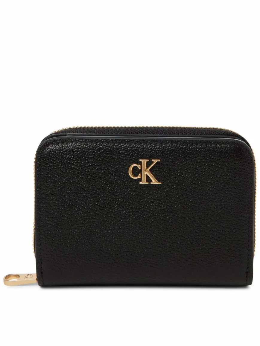 Calvin Klein Taschen & Rucksäcke*Damen Geldbörse aus Leder schwarz uni