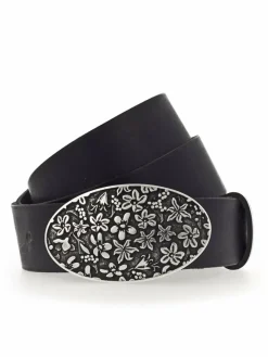 Mustang Gürtel*Damen Gürtel schwarz uni