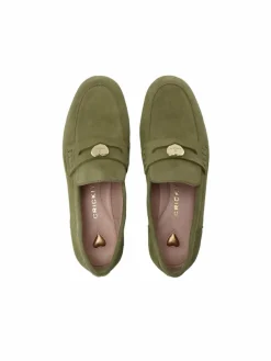 Crickit Slipper*Damen Halbschuh - OLEANDA oliv uni